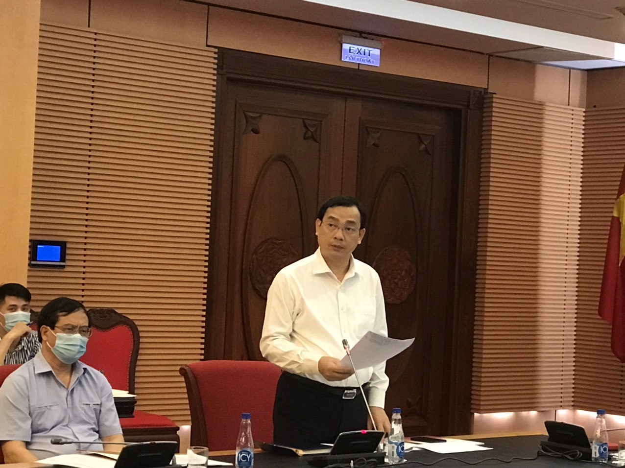 Ông Nguyễn Trùng Khánh, Tổng cục trưởng Tổng cục Du lịch báo cáo công tác chuẩn bị Hội thảo